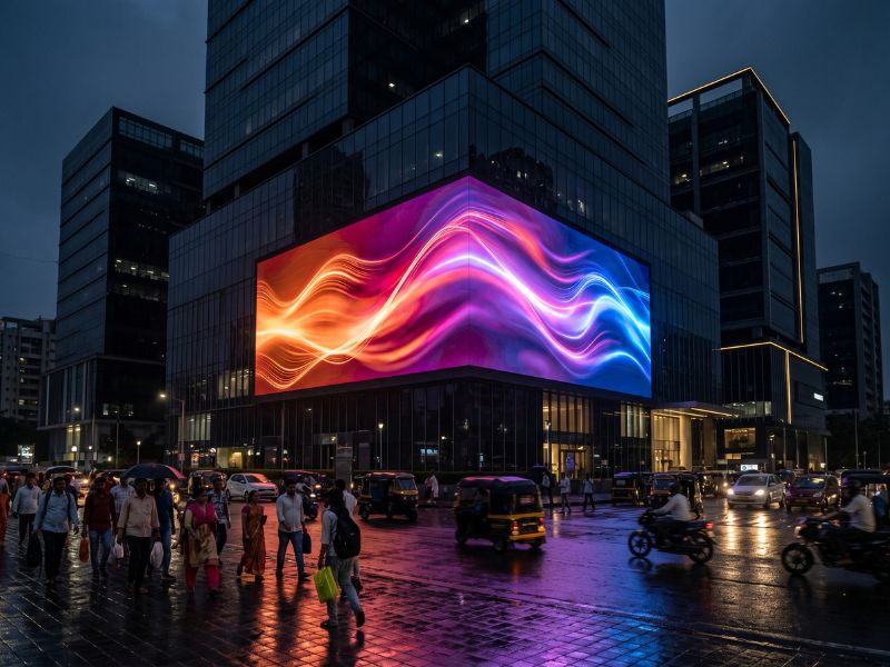 High-brightness outdoor LED display built for advertising and branding in open environments